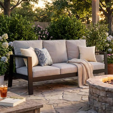 Wisteria Lane Aluminum Outdoor Couch, Patio Sofa with 5" Thick Cushions