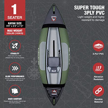 Avalanche 1-Person Voyager Inflatable Kayak Set Blue/Green