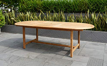 Amazonia Lantana 11-Piece Oval Patio Dining Set Durable Teak Wood