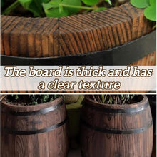 HACHJWRT Multipurpose Wooden Barrel Planter, Creative Whiskey Barrel Planter, Solid Wood Wine Barrel, Suitable for Garden and Patio(H35.4in)