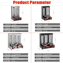 Countertop Vertical Rotating Rotisserie Oven,Automatic Rotation Vertical Kebab Grill,With Meat Catch Panand, Double Row Cooling Holes,360°All-Round Grilling,TripleHead-Black