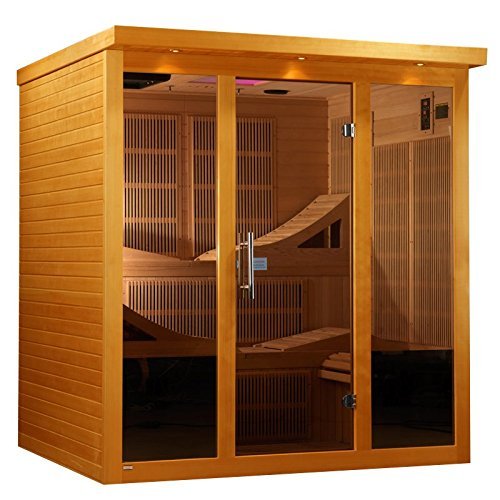 DYNAMIC SAUNAS Monaco 6-Person Near Zero EMF Far Infrared Sauna Canadian Hemlock