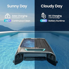AIPER EcoSurfer S2 Solar Pool Skimmer Robot 24/7 Continuous Cleaning, Gray