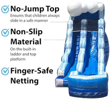 TentandTable Inflatable Water Slide for Kids and Adults, Commercial Grade, 27' L x 9' W x 15' H, Blue Marble Wave