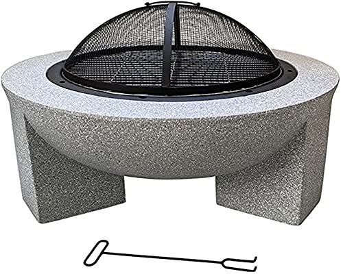 Outdoor Fire Pit Backyard Patio Garden Fireplace Wood Burning Fire Pit BBQ Grill Firepit Bowl with