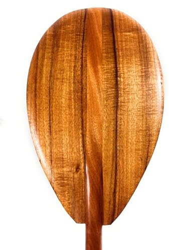 Tikimaster Premium Curly Koa Outrigger Paddle 50 Inch T-Handle Made in Hawaii