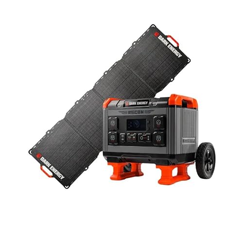 Dark Energy Recon 2000 Solar Generator Bundle with 200W Spectre Solar Panel | The Ultimate Off-Grid Portable Power Station with Scalable Solar | 2016Wh LiFePO4 Solar Generator with 11 Charging Ports
