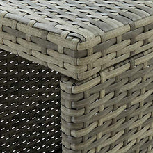 LKJVFCPW 5 Piece Patio Bar Set with Cushions, Outdoor PE Rattan Bar Table and 4 Stools, Weather-Resistant Garden Furniture Set for Backyard, Deck, Poolside