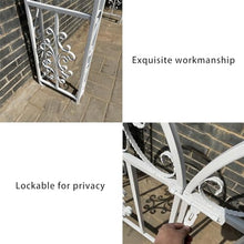 OREKPOT Metal Arch Trellis, Garden Arch with Door, Climbing Plants Rose Vine, Pergola Arbor for Lawn Patio Wedding Bridal Party Decoration，180cm/70.9in