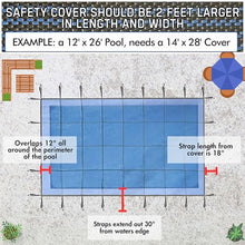 Freetime Fun Mesh Winter Pool Cover 16x32ft Blue