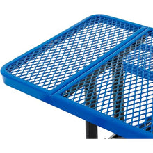 Global Industrial 8’L Rectangular Picnic Table, Expanded Metal, Blue