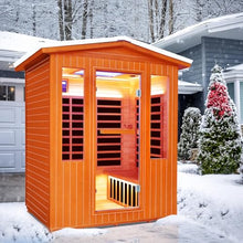 Sauna Outdoor 4 Person Far Infrared Saunas Dry Sauna Room Red Cedar Wood