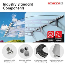 ADVANING 79"x35" Polycarbonate Awning, PA Series, Premium Quality UV Protection Crystal Clear Polycarb with Aluminum Brackets - DA7935-PSS1A