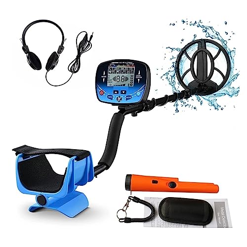 UYCVT Metal Detector, Metal Detector Underground Professional Depth Search Finder Gold Detector Treasure Detecting Pinpointer Waterproof Coil-As Photo-A