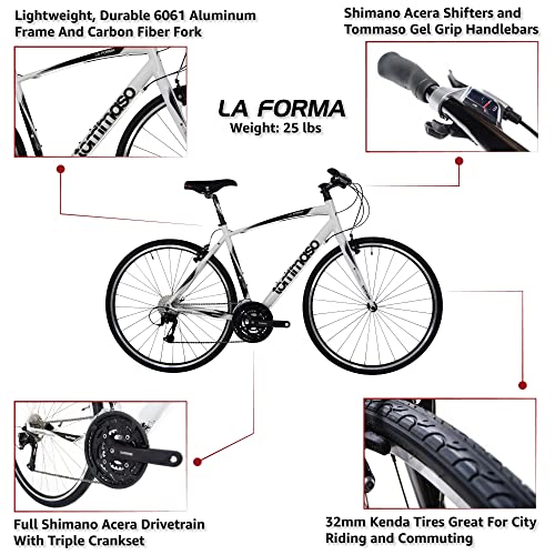 Tommaso La Forma Aluminum & Carbon Hybrid Bike - White - Best