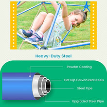 KOZYSPHERE Kids Climbing Dome Tower 12ft Jungle Gym Blue/Coffee