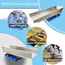 EQCOTWEA Electromagnetic Vibrating Feeder Stainless Steel GZV-8 Silver