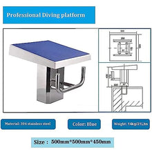 ZCBYBT Heavy Duty Stainless Pool Diving Boards Swimming Pool Competition Non-Slip Diving Platform Load 440lbs,for Indoor & Outdoor