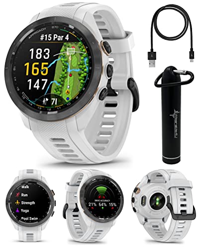 Wearable4U Garmin Approach S70 Golf Smart Watch White +E-bank