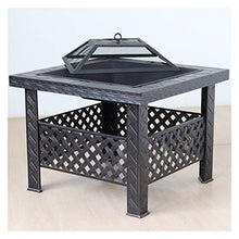 Outdoor Fire Pit Garden Wood Burning Fire Pit Bowl Terrace Metal Barbecue Table, Patio Patio Lawn Backyard Barbecue Party Outdoor Fireplace