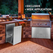Propane Drawer Built-in Single Trash Drawer Pull-Out Tray Stainless Steel Trash Drawer Storage Trash Bins Or Propane Tank for BBQ Island Grill Station,20" W X 27" H X 24" D