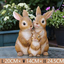 PZHANGZVH Decoration Sculpture Courtyard Garden Furnishings Animal Simulation Rabbit Office Bookcase Cartoon Resin Decorative Ornaments Home Decoration (Color : A Size : 24.5)