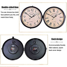 Double Sided Wall Clock, 360 Degree Rotation Garden Clocks Outdoor Waterproof Retro Stand Clock Wall Clock Vintage Indoor Hanging Décor Clock
