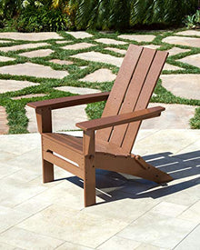 POLYWOOD® Modern Folding Adirondack in Mahogany