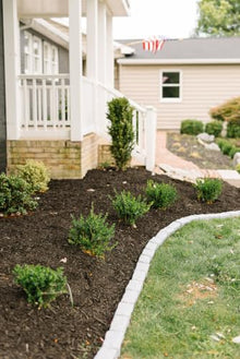Beuta Landscape Edging | Garden Edging Border | Polyrock Bricks for Lawn edging, Flower beds, Pathways & Yard Edging– 40 Packs | Each Section Has 6 Bricks 48"L x 4"W x 2.25"H | 120 Spikes |Greystone