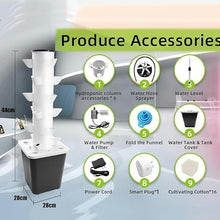 BTURYT System of Hydroponic Culture of 30 Garden Plants, Air Cultivation System for Herbs, Fruits and Vegetables with Moisturizing Pump, Adapter, Network Pots, Herbal Timer