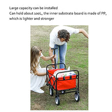 Foldable Garden cart 360 ° Wheels Capacity up to 120 kg Adjustable handrails Transport cart for Beach Garden Fishing Camping Outdoor (Upgraded Blue)