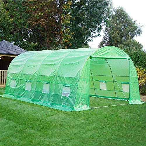 DNYKER Portable Greenhouse 20' x 10' x 6.6' Large Walk-in Green House for Outdoors Gardening Plant Hot House