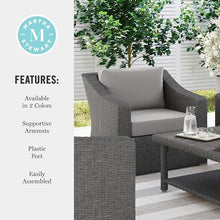 Martha Stewart Bedford Indoor/Outdoor Patio Accent Chair, Gray