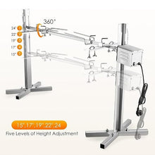 Heavy Duty Spit Roaster Rotisserie Kit, Stainless Steel BBQ Roaster Frame with Adjustable Height, Suitable for Outdoor Fire Pits, Campfires, and Backyards，45W / 3-Gear