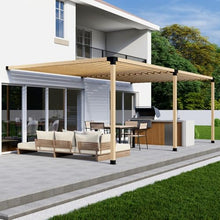 DIY Attached Pergola Bracket Kit with Slatted Roof - 6x6 Posts + 2x6 Rafters - Build Up to 24' x 12' - Steel Hardware Only