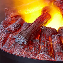 TBLOTYD Decorative Fireplace 45 cm Round Atomizing Fireplace with Remote Control, Decorative Insert in Charcoal with Simulation of 3D Flame