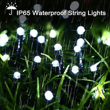 HUIYIJIA 2 Pack Upgraded Solar Christmas Light String, 102M 1000LED/USBOutdoor Light String 8 Modes Waterproof for Trees Patio Fence Party Decor (White)