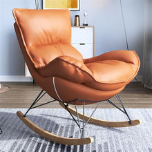 Technology Fabric Rocking Chair Balcony Toffee Recliner Leisure Lazy Sofa