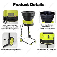 Electric Leaf Crusher,Portable High-Power Leaf Shredder Powercord-10m