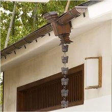 LBAawxe Rain Chains Rain Chains for Downspouts, Square Link Rain Chain, Japanese Courtyard Garden Eaves Water Diversion Rain Chain