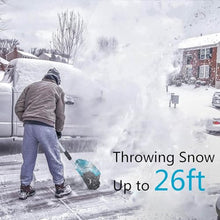 Electric Snow Shovel with Retractable Pole and Adjustable Handle, 12.5 Inch Brushless Snow Blower, Handheld Snow Thrower, Ideal for Driveway and Snow Removal(One Batteries)