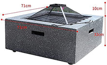 Firepit Bowl Outdoor Fire Pit Table Concrete Round and Wood Burning Fire Pit 3 in 1 Fireplace for B