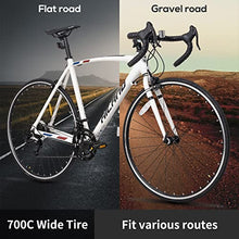 HH HILAND Hiland Road Bike 700c Racing Bike City Commuter Bicycle with 14 Speeds Drivetrain 50cm White