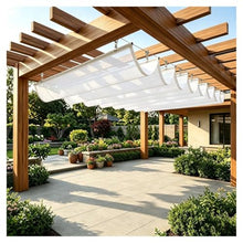 FENGZEQUAN Retractable Wave Sun Shade Sail, Breathable Wave Awning，UV Resistant Sun Protection Canopy Cover with Mounting Kit for Outdoor Pergola Patio Porch Garden(W1.3*L13m/W4.26*L42.65ft)