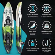Driftsun Teton 120 Sit-On-Top Fishing Kayak 2-3 Person Green/Black