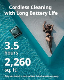 (2026 Upgrade) Beatbot AquaSense Wireless Pool Vacuum Robot - Intelligent Path Opimization, Cleans Floor, Walls, and Waterline, for Above & In-Ground Pools up to 2,260 sq.ft, Black