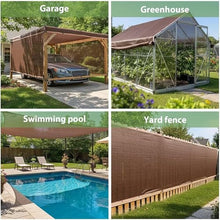 Rectangle Sun Shade Sail Canopy, 22' x 36' Patio Shade Cloth Outdoor Cover - Sunshade Fabric Awning Shelter for Pergola Backyard Garden Carport (Brown)