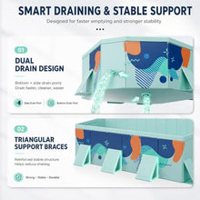 Foldable Pool, Non-Inflatable Pool for Adults & Kids, No Air Pump Needed