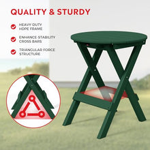 Costaelm Outdoor Bistro Table and Chairs Set of 2, Round Portable Folding Bar Height Barstool Set of 3, Tall Balcony Pub High Top Table 3 piece Patio Set for Deck, Backyard, Garden, Dark Green