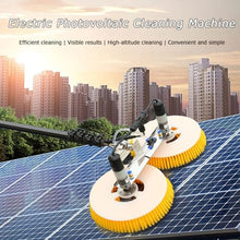 guoyjmm Solar Cleaning Brush, Electric Solar Photovoltaic Panel Cleaning, 70cm Rotating Double Brush Head, Water Powered Pole Kit, Solar Panel Cleaning Telescopic Rod, Outdoor Washing Device Tool,8M